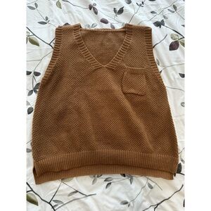 Tan Sleeveless Sweater